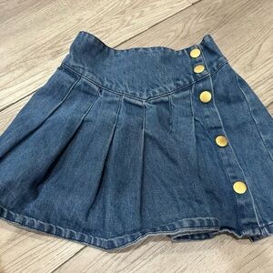 Louise Louise Light Blue Denim Skirt with Button Detail